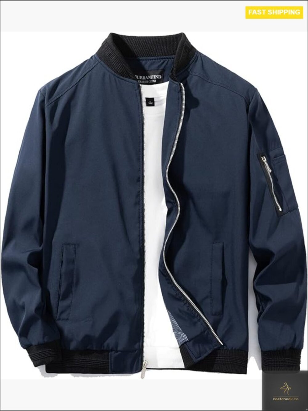 Slim Fit Lightweight Bomber Jacket Casual Windbreaker Spring Fall